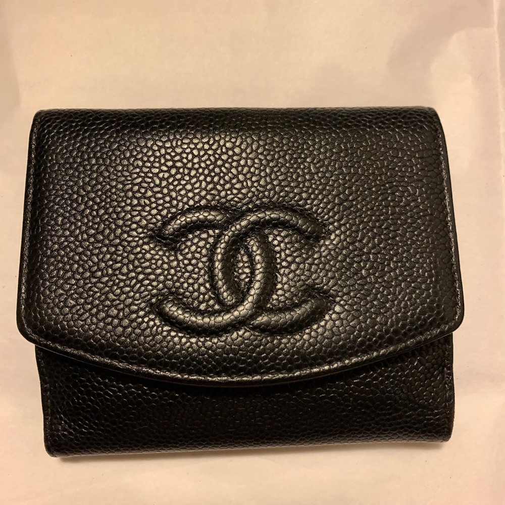 CHANEL BLACK CC Wallet, Vintage
